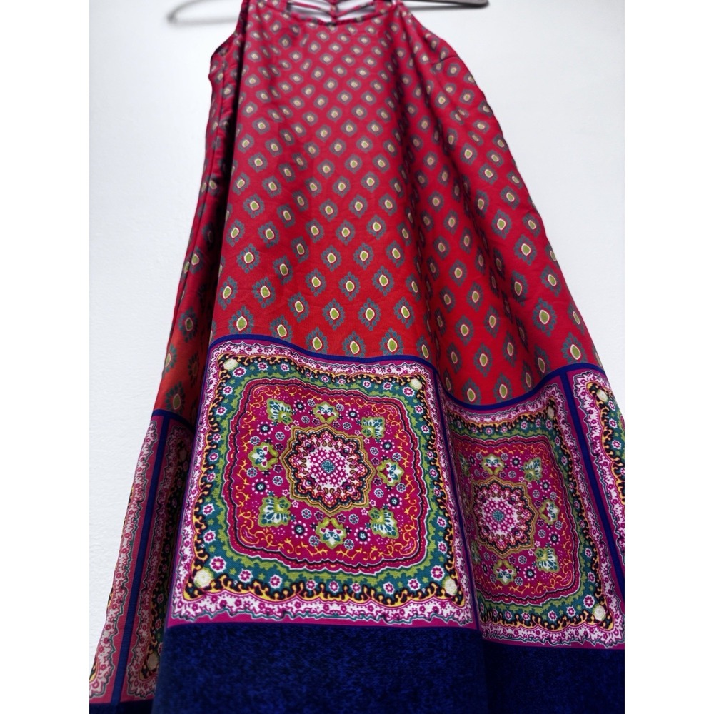 Skies Are Blue Boho Slip Dress In Red Size Small Women's - Picture 2 of 7